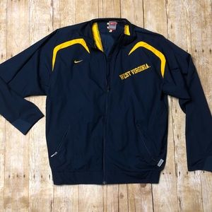 West Virginia lightweight full zip jacket sm